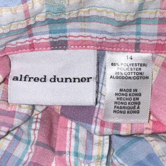 Alfred Dunner Button Front Jacket Women's Size 14 Pastel Plaid Embroidered Light - Picture 9 of 10